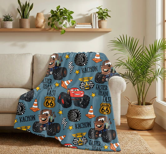 Route66 Trucks 60x80 Plush Blanket