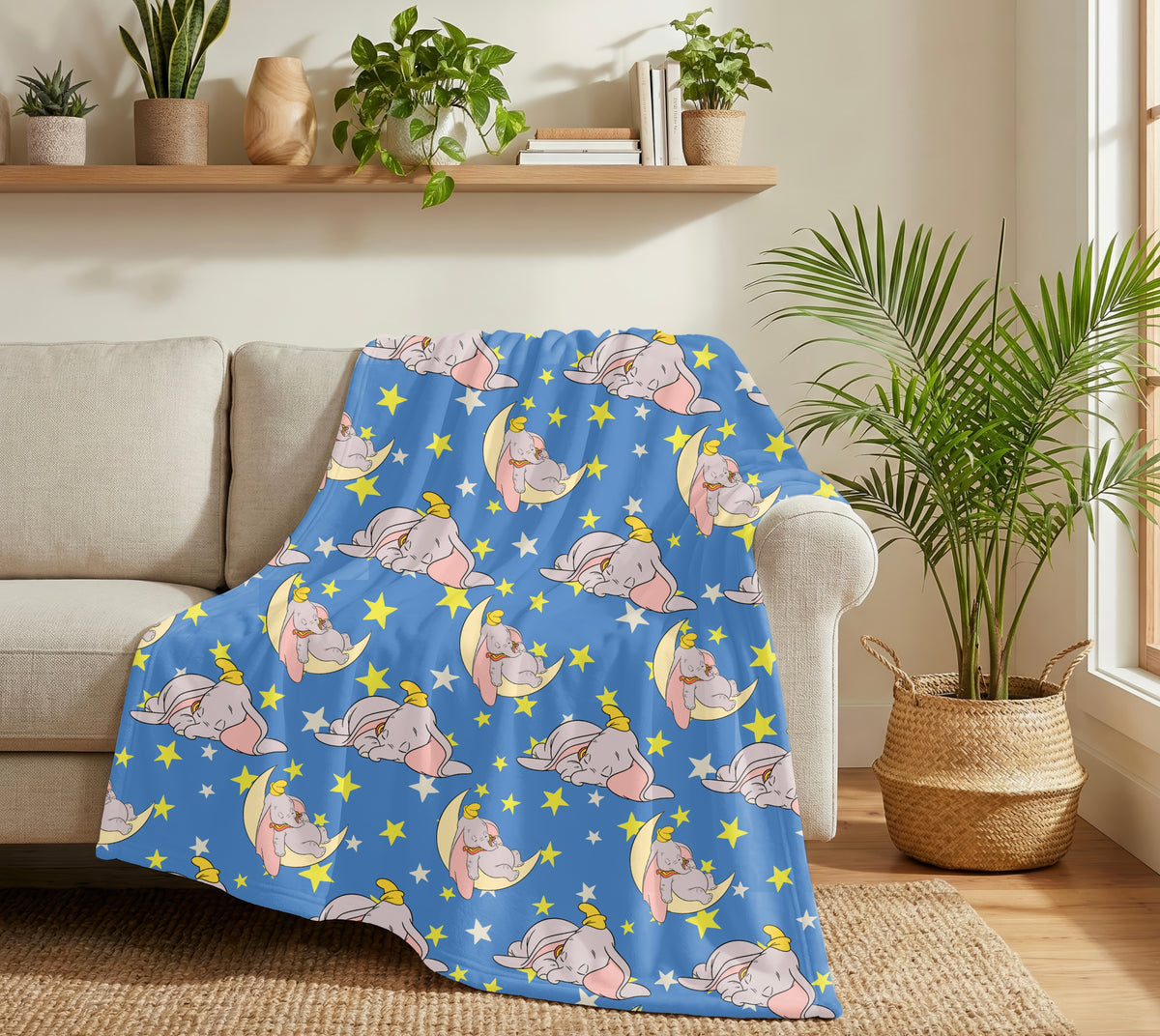 Sleeping Elephant 60x80 Plush Blanket