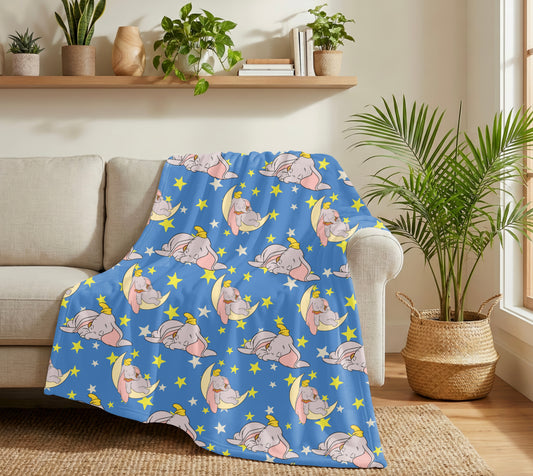 Sleeping Elephant 60x80 Plush Blanket